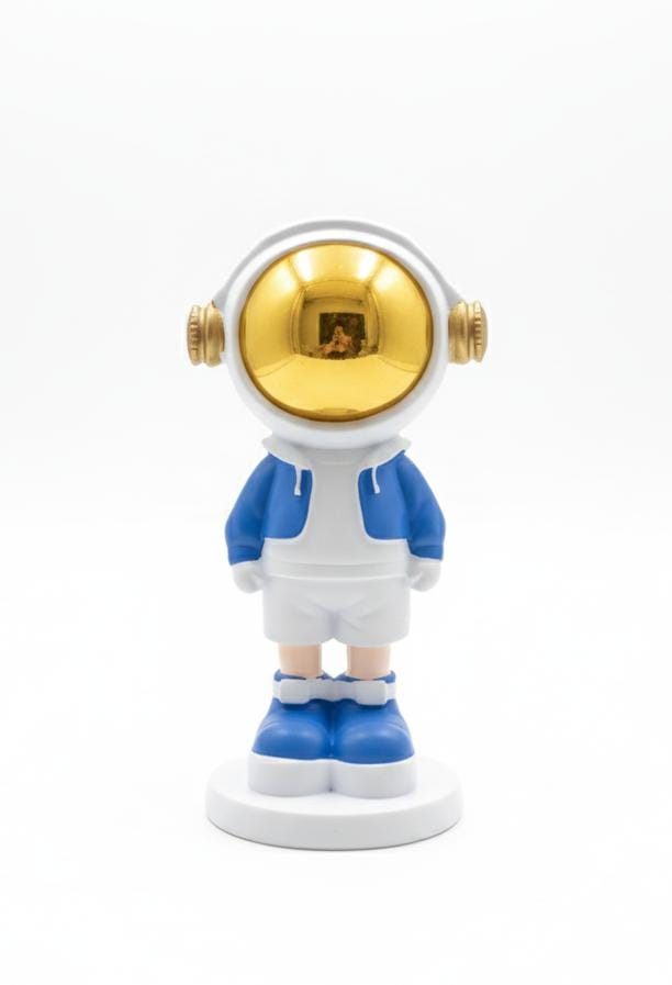 AKDC 16cm Ceramic Small Astronaut Standing Décor in White with Blue | Cute Space Explorer Figurine for Desk Display - Al Kabayel Discount CentreAKDC 16cm Ceramic Small Astronaut Standing Décor in White with Blue | Cute Space Explorer Figurine for Desk DisplayHome Décor AccentsAKDCAl Kabayel Discount Centre