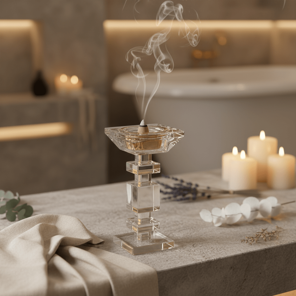 AKDC 18.5cm Elegant Glass Incense Burner for Aromatherapy, Meditation, and Decorative Home Use - Al Kabayel Discount CentreAKDC 18.5cm Elegant Glass Incense Burner for Aromatherapy, Meditation, and Decorative Home UseIncense BurnerAKDCAl Kabayel Discount Centre