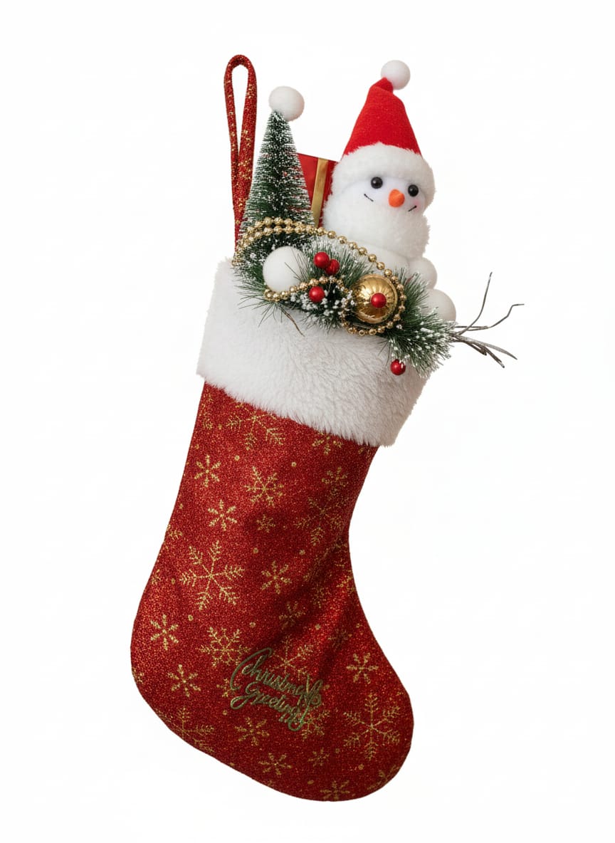 AKDC 18cm Hanging Sock with Snowman – Cute Festive Wall & Door Decoration for Christmas Home Décor - Al Kabayel Discount CentreAKDC 18cm Hanging Sock with Snowman – Cute Festive Wall & Door Decoration for Christmas Home DécorHome Décor AccentsAKDCAl Kabayel Discount Centre