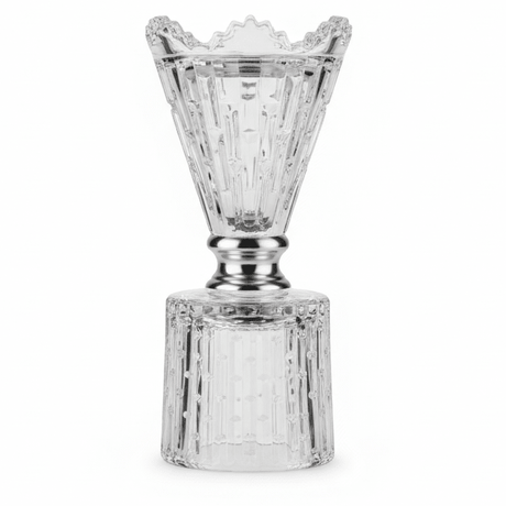 AKDC 18cm Premium Glass Incense Burner with Stylish Silver Shade for Relaxation, Meditation, and Home Decoration - Al Kabayel Discount CentreAKDC 18cm Premium Glass Incense Burner with Stylish Silver Shade for Relaxation, Meditation, and Home DecorationIncense BurnerAKDCAl Kabayel Discount Centre