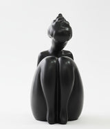 AKDC 19cm Ceramic Sitting Female Figurine in Black | Modern Decorative Accent Piece for Sophisticated Interiors - Al Kabayel Discount CentreAKDC 19cm Ceramic Sitting Female Figurine in Black | Modern Decorative Accent Piece for Sophisticated InteriorsHome Décor AccentsAKDCAl Kabayel Discount Centre