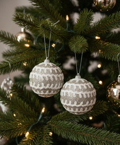 AKDC 2 - Piece 10 cm Gold Christmas Hanging Ball Décor – White Pearl Accent Design for Premium Festive Look - Al Kabayel Discount CentreAKDC 2 - Piece 10 cm Gold Christmas Hanging Ball Décor – White Pearl Accent Design for Premium Festive LookHome Décor AccentsAKDCAl Kabayel Discount Centre