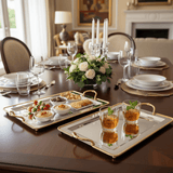 AKDC 2 - Piece Rectangular Stainless Steel Serving Tray Set with Golden Border and Handles, Premium Multipurpose Food & Drink Serving Trays – 44 × 34 cm & 36 × 26 cm - Al Kabayel Discount CentreAKDC 2 - Piece Rectangular Stainless Steel Serving Tray Set with Golden Border and Handles, Premium Multipurpose Food & Drink Serving Trays – 44 × 34 cm & 36 × 26 cmServing TraysAKDCAl Kabayel Discount Centre