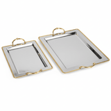 AKDC 2 - Piece Rectangular Stainless Steel Serving Tray Set with Golden Border and Handles, Premium Multipurpose Food & Drink Serving Trays – 44 × 34 cm & 36 × 26 cm - Al Kabayel Discount CentreAKDC 2 - Piece Rectangular Stainless Steel Serving Tray Set with Golden Border and Handles, Premium Multipurpose Food & Drink Serving Trays – 44 × 34 cm & 36 × 26 cmServing TraysAKDCAl Kabayel Discount Centre