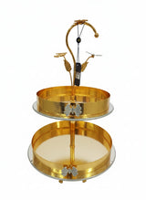AKDC 2 - Tier Gold Oval Serving Tray with Leaf Pattern – Elegant Dessert and Snack Stand for Home, Wedding, or Buffet Decoration 45x34 cm - Al Kabayel Discount CentreAKDC 2 - Tier Gold Oval Serving Tray with Leaf Pattern – Elegant Dessert and Snack Stand for Home, Wedding, or Buffet Decoration 45x34 cmServeware SetsAKDCAl Kabayel Discount Centre