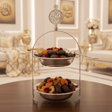 AKDC 2 - Tier Round Metal Candy Display Stand – Premium Dessert Server for Parties & Gatherings – 35 cm - Al Kabayel Discount CentreAKDC 2 - Tier Round Metal Candy Display Stand – Premium Dessert Server for Parties & Gatherings – 35 cmServing TraysAKDCAl Kabayel Discount Centre