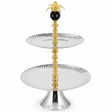 AKDC 2 - Tier Round Silver Metal Dessert Stand 40 cm Multi - Layer Serving Tray for Parties & Gatherings - Al Kabayel Discount CentreAKDC 2 - Tier Round Silver Metal Dessert Stand 40 cm Multi - Layer Serving Tray for Parties & GatheringsServing TraysAKDCAl Kabayel Discount Centre
