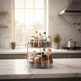 AKDC 2 - Tier Turnable Storage Tray 27cm*24cm, Clear & Transparent - Al Kabayel Discount CentreAKDC 2 - Tier Turnable Storage Tray 27cm*24cm, Clear & TransparentOrganizers & AccessoriesAKDCAl Kabayel Discount Centre