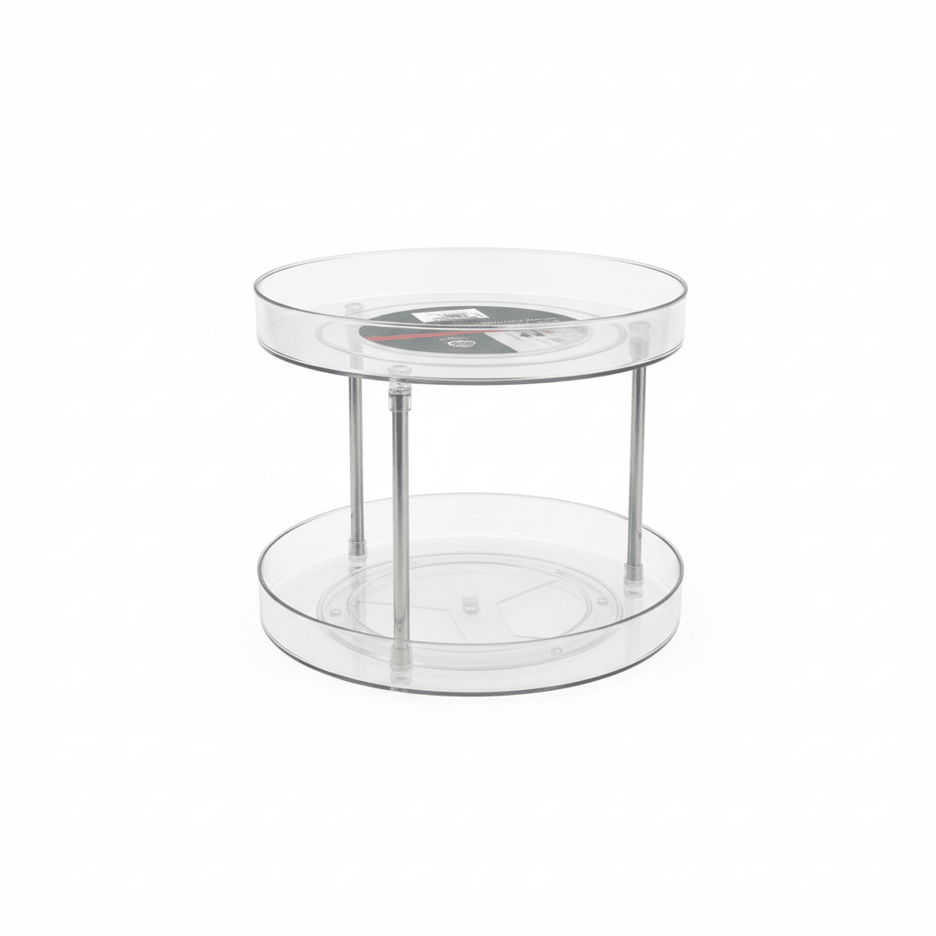 AKDC 2 - Tier Turnable Storage Tray 27cm*24cm, Clear & Transparent - Al Kabayel Discount CentreAKDC 2 - Tier Turnable Storage Tray 27cm*24cm, Clear & TransparentOrganizers & AccessoriesAKDCAl Kabayel Discount Centre