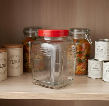 AKDC 2000ml Airtight Glass Storage Jar – Large Food Container for Rice, Pasta & Snacks - Al Kabayel Discount CentreAKDC 2000ml Airtight Glass Storage Jar – Large Food Container for Rice, Pasta & SnacksOrganizers & AccessoriesAKDCAl Kabayel Discount Centre