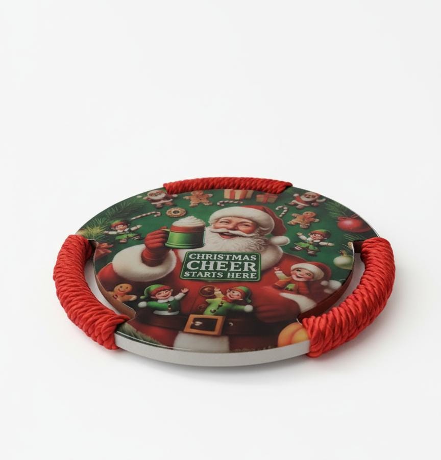 AKDC 20cm Red Christmas Theme Cork Coaster Set | Festive Table Décor for Holiday Celebrations - Al Kabayel Discount CentreAKDC 20cm Red Christmas Theme Cork Coaster Set | Festive Table Décor for Holiday CelebrationsHome Décor AccentAKDCAl Kabayel Discount Centre