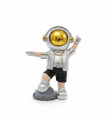 AKDC 21cm Ceramic Astronaut Figurine in Silver with Gold Accents | Luxury Modern Space Décor Sculpture - Al Kabayel Discount CentreAKDC 21cm Ceramic Astronaut Figurine in Silver with Gold Accents | Luxury Modern Space Décor SculptureHome Décor AccentsAKDCAl Kabayel Discount Centre