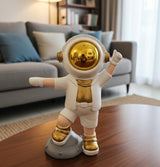 AKDC 21cm Ceramic Astronaut Figurine in White with Gold Finish | Elegant Space - Inspired Modern Decoration - Al Kabayel Discount CentreAKDC 21cm Ceramic Astronaut Figurine in White with Gold Finish | Elegant Space - Inspired Modern DecorationHome Décor AccentsAKDCAl Kabayel Discount Centre