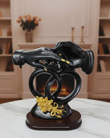 AKDC 23×23cm Ceramic Hands Sculpture in Black with Gold Finish | Stylish Abstract Décor Accent for Living Room - Al Kabayel Discount CentreAKDC 23×23cm Ceramic Hands Sculpture in Black with Gold Finish | Stylish Abstract Décor Accent for Living RoomHome Décor AccentsAKDCAl Kabayel Discount Centre