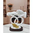 AKDC 23×23cm Ceramic Hands Sculpture in White with Gold Detailing | Luxury Modern Art Home Decoration Piece - Al Kabayel Discount CentreAKDC 23×23cm Ceramic Hands Sculpture in White with Gold Detailing | Luxury Modern Art Home Decoration PieceHome Décor AccentsAKDCAl Kabayel Discount Centre