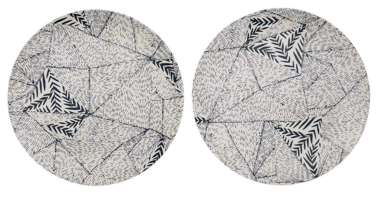 AKDC 2pcs Round Bamboo Fibre Plate 24.5cm, Black/White - Al Kabayel Discount CentreAKDC 2pcs Round Bamboo Fibre Plate 24.5cm, Black/WhitePlatesAKDCAl Kabayel Discount Centre