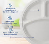 AKDC 3 - Compartment Sugarcane Pulp Paper Plates 10 Inch – 25 Piece Pack - Al Kabayel Discount CentreAKDC 3 - Compartment Sugarcane Pulp Paper Plates 10 Inch – 25 Piece PackDisposablesAKDCAl Kabayel Discount Centre