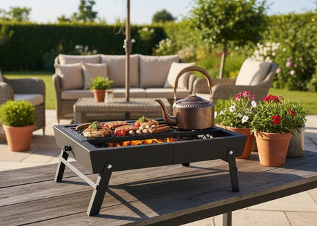 AKDC 3 - in - 1 Multi - Functional BBQ Grill | Portable Black Charcoal Grill with Roasting & Steaming Function | Ideal for Outdoor Camping & Garden Parties - Al Kabayel Discount CentreAKDC 3 - in - 1 Multi - Functional BBQ Grill | Portable Black Charcoal Grill with Roasting & Steaming Function | Ideal for Outdoor Camping & Garden PartiesBBQ Grills & Fire PitsAKDCAl Kabayel Discount Centre