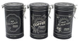 AKDC 3 - Piece Black Metal Canister Set for Sugar, Coffee, and Tea – Stylish Matching Kitchen Organizers, 17×9.5 cm Each - Al Kabayel Discount CentreAKDC 3 - Piece Black Metal Canister Set for Sugar, Coffee, and Tea – Stylish Matching Kitchen Organizers, 17×9.5 cm EachJars & Food SaversAKDCAl Kabayel Discount Centre
