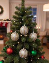 AKDC 3 - Piece Gold Christmas Hanging Ball Décor Set – Silver Glitter Finish Ornaments for Holiday Trees - Al Kabayel Discount CentreAKDC 3 - Piece Gold Christmas Hanging Ball Décor Set – Silver Glitter Finish Ornaments for Holiday TreesHome Décor AccentsAKDCAl Kabayel Discount Centre