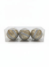 AKDC 3 - Piece Gold Christmas Hanging Ball Décor Set – Silver Glitter Finish Ornaments for Holiday Trees - Al Kabayel Discount CentreAKDC 3 - Piece Gold Christmas Hanging Ball Décor Set – Silver Glitter Finish Ornaments for Holiday TreesHome Décor AccentsAKDCAl Kabayel Discount Centre