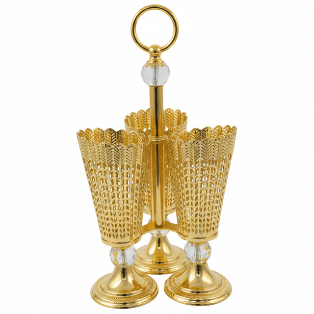 AKDC 3 - Piece Gold Cutlery Organizer Stand Set – Luxury Utensil Holder for Dining Table 30 cm - Al Kabayel Discount CentreAKDC 3 - Piece Gold Cutlery Organizer Stand Set – Luxury Utensil Holder for Dining Table 30 cmOrganizers & AccessoriesAKDCAl Kabayel Discount Centre