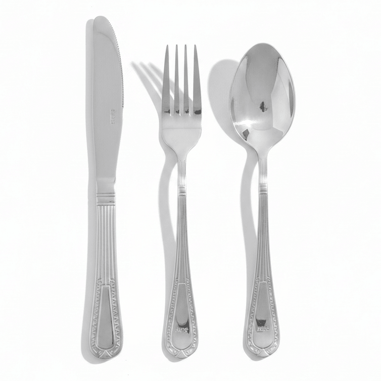 AKDC 3 Piece Stainless Steel Cutlery Set Including Knife Dinner Spoon and Fork Compact and Durable Dining Set 20x20x23 cm - Al Kabayel Discount CentreAKDC 3 Piece Stainless Steel Cutlery Set Including Knife Dinner Spoon and Fork Compact and Durable Dining Set 20x20x23 cmKitchen Utensils & GadgetsAKDCAl Kabayel Discount Centre