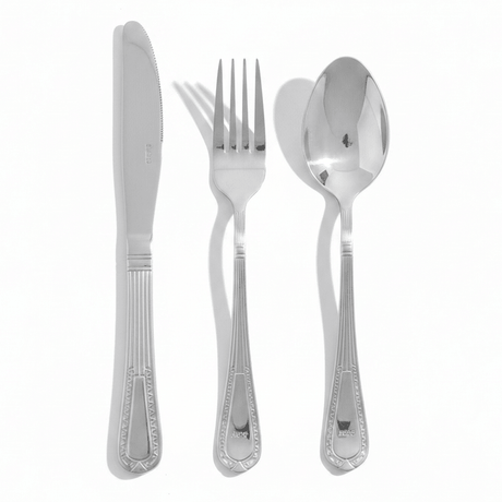 AKDC 3 Piece Stainless Steel Cutlery Set Including Knife Dinner Spoon and Fork Compact and Durable Dining Set 20x20x23 cm - Al Kabayel Discount CentreAKDC 3 Piece Stainless Steel Cutlery Set Including Knife Dinner Spoon and Fork Compact and Durable Dining Set 20x20x23 cmKitchen Utensils & GadgetsAKDCAl Kabayel Discount Centre