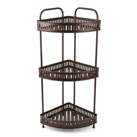 AKDC 3 - Tier Metal Corner Rack (60×32cm) – Space - Saving Organizer - Brown - Al Kabayel Discount CentreAKDC 3 - Tier Metal Corner Rack (60×32cm) – Space - Saving Organizer - BrownOrganizers & AccessoriesAKDCAl Kabayel Discount Centre
