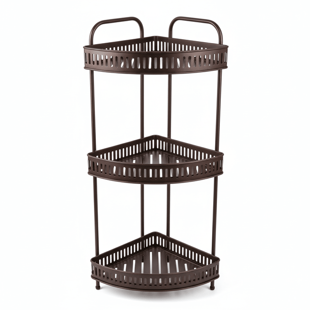 AKDC 3 - Tier Metal Corner Rack (60×32cm) – Space - Saving Organizer - Brown - Al Kabayel Discount CentreAKDC 3 - Tier Metal Corner Rack (60×32cm) – Space - Saving Organizer - BrownOrganizers & AccessoriesAKDCAl Kabayel Discount Centre