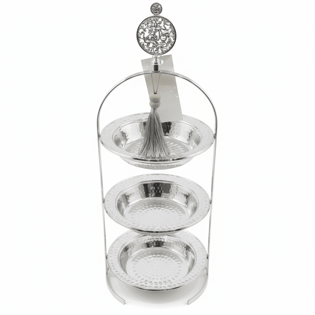 AKDC 3 - Tier Round Metal Candy Serving Stand – Luxury Multi - Level Display Rack for Desserts Sweets & Events – 45 cm - Al Kabayel Discount CentreAKDC 3 - Tier Round Metal Candy Serving Stand – Luxury Multi - Level Display Rack for Desserts Sweets & Events – 45 cmServing TraysAKDCAl Kabayel Discount Centre