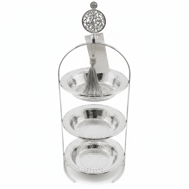 AKDC 3 - Tier Round Metal Candy Serving Stand – Luxury Multi - Level Display Rack for Desserts Sweets & Events – 45 cm - Al Kabayel Discount CentreAKDC 3 - Tier Round Metal Candy Serving Stand – Luxury Multi - Level Display Rack for Desserts Sweets & Events – 45 cmServing TraysAKDCAl Kabayel Discount Centre