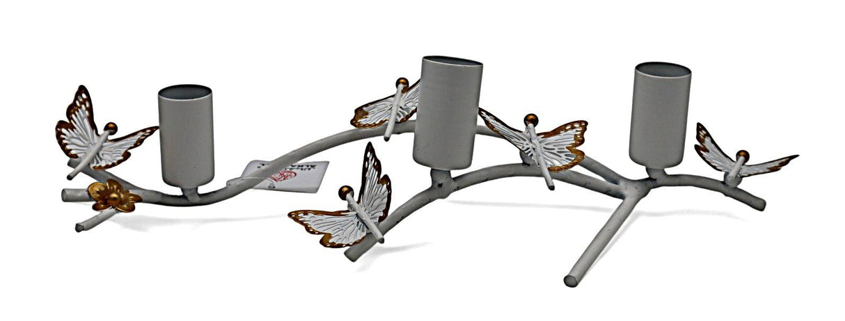 AKDC 3 - Way Metal Candle Holder – Decorative Butterfly - Themed Table Centerpiece for Elegant Ambience - Al Kabayel Discount CentreAKDC 3 - Way Metal Candle Holder – Decorative Butterfly - Themed Table Centerpiece for Elegant AmbienceHome Décor AccentsAKDCAl Kabayel Discount Centre