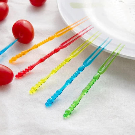AKDC 30pcs Plastic Party Fruit Fork 8.5cm, Multicolour - Al Kabayel Discount CentreAKDC 30pcs Plastic Party Fruit Fork 8.5cm, MulticolourDisposableAKDCAl Kabayel Discount Centre