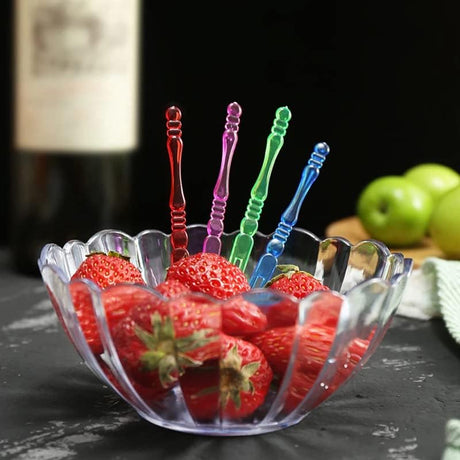 AKDC 30pcs Plastic Party Fruit Fork 8.5cm, Multicolour - Al Kabayel Discount CentreAKDC 30pcs Plastic Party Fruit Fork 8.5cm, MulticolourDisposableAKDCAl Kabayel Discount Centre
