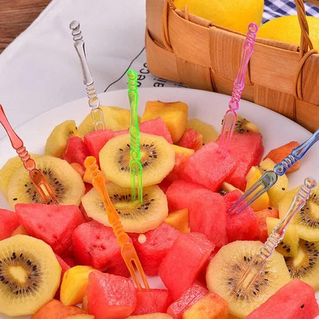 AKDC 30pcs Plastic Party Fruit Fork 8.5cm, Multicolour - Al Kabayel Discount CentreAKDC 30pcs Plastic Party Fruit Fork 8.5cm, MulticolourDisposableAKDCAl Kabayel Discount Centre