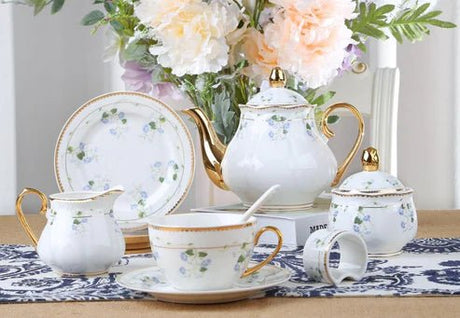 AKDC 31 - Piece Luxury Ceramic Tea Set – White Collection with Elegant Floral Design - Al Kabayel Discount CentreAKDC 31 - Piece Luxury Ceramic Tea Set – White Collection with Elegant Floral DesignTea SetsAKDCAl Kabayel Discount Centre