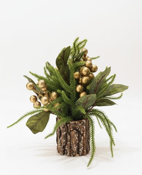 AKDC 34cm Luxury Christmas Tree Décor with Golden Balls | Shiny Holiday Table Decoration - Al Kabayel Discount CentreAKDC 34cm Luxury Christmas Tree Décor with Golden Balls | Shiny Holiday Table DecorationHome Décor AccentsAKDCAl Kabayel Discount Centre