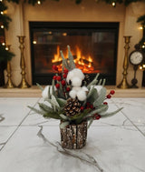 AKDC 34cm Premium Christmas Tree Décor with Red Berries & Cotton Bolls | Natural Winter Plant Accent - Al Kabayel Discount CentreAKDC 34cm Premium Christmas Tree Décor with Red Berries & Cotton Bolls | Natural Winter Plant AccentHome Décor AccentsAKDCAl Kabayel Discount Centre