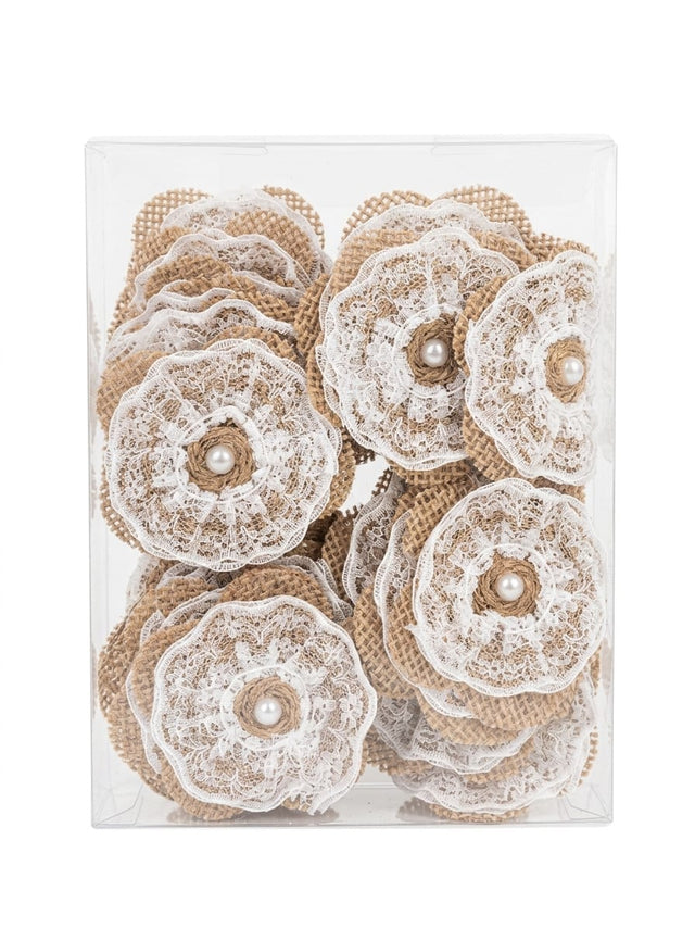 AKDC 36pcs Decorative Jute Folwers, Khaki/White - Al Kabayel Discount CentreAKDC 36pcs Decorative Jute Folwers, Khaki/WhiteCraft SuppliesAKDCAl Kabayel Discount Centre