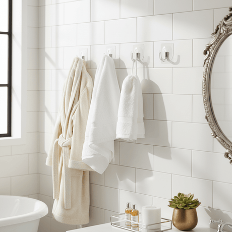 AKDC 3PCS Small Transparent Adhesive Hooks 2.2×6×2.3cm – Clear Multipurpose Wall Mount Hooks - Al Kabayel Discount CentreAKDC 3PCS Small Transparent Adhesive Hooks 2.2×6×2.3cm – Clear Multipurpose Wall Mount HooksOrganizers & AccessoriesAKDCAl Kabayel Discount Centre