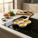 AKDC 4 - Compartment Non - Stick Egg Frying Pan with Wooden Handle – Beige, 19 cm - Al Kabayel Discount CentreAKDC 4 - Compartment Non - Stick Egg Frying Pan with Wooden Handle – Beige, 19 cmFrying Pan & Grill PanAKDCAl Kabayel Discount Centre