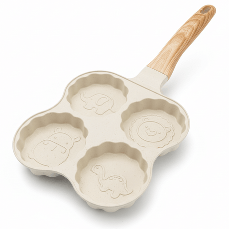 AKDC 4 - Compartment Non - Stick Egg Frying Pan with Wooden Handle – Beige, 19 cm - Al Kabayel Discount CentreAKDC 4 - Compartment Non - Stick Egg Frying Pan with Wooden Handle – Beige, 19 cmFrying Pan & Grill PanAKDCAl Kabayel Discount Centre