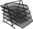 AKDC 4 Tier Mesh Letter Tray, Desk File Organizer Storage Sliding Paper Sorter, Desktop Document Holder - Al Kabayel Discount CentreAKDC 4 Tier Mesh Letter Tray, Desk File Organizer Storage Sliding Paper Sorter, Desktop Document HolderDocument TraysAKDCAl Kabayel Discount Centre