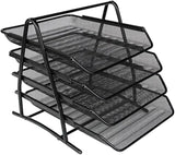 AKDC 4 Tier Mesh Letter Tray, Desk File Organizer Storage Sliding Paper Sorter, Desktop Document Holder - Al Kabayel Discount CentreAKDC 4 Tier Mesh Letter Tray, Desk File Organizer Storage Sliding Paper Sorter, Desktop Document HolderDocument TraysAKDCAl Kabayel Discount Centre