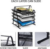 AKDC 4 Tier Mesh Letter Tray, Desk File Organizer Storage Sliding Paper Sorter, Desktop Document Holder - Al Kabayel Discount CentreAKDC 4 Tier Mesh Letter Tray, Desk File Organizer Storage Sliding Paper Sorter, Desktop Document HolderDocument TraysAKDCAl Kabayel Discount Centre
