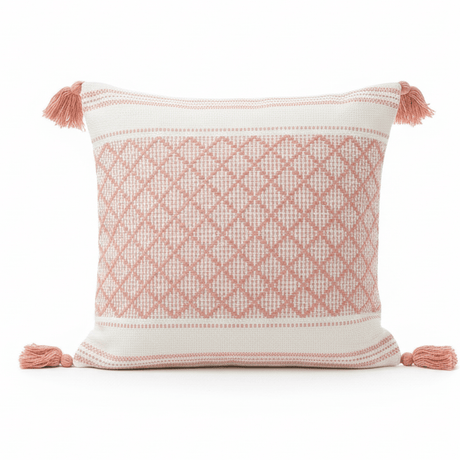 AKDC 40 cm Square Cotton Cushion – Soft Decorative Throw Pillow with Pink and Off - White Check Pattern for Sofa Living Room and Bedroom Decor - Al Kabayel Discount CentreAKDC 40 cm Square Cotton Cushion – Soft Decorative Throw Pillow with Pink and Off - White Check Pattern for Sofa Living Room and Bedroom DecorFloor Pillows & CushionsAKDCAl Kabayel Discount Centre