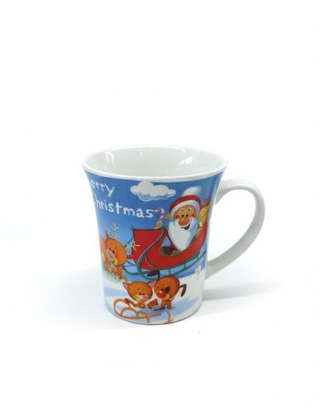 AKDC 400ml Blue & White Ceramic Mug with Santa Claus Design – Stylish Holiday Mug for Coffee & Cocoa - Al Kabayel Discount CentreAKDC 400ml Blue & White Ceramic Mug with Santa Claus Design – Stylish Holiday Mug for Coffee & CocoaMugsAKDCAl Kabayel Discount Centre