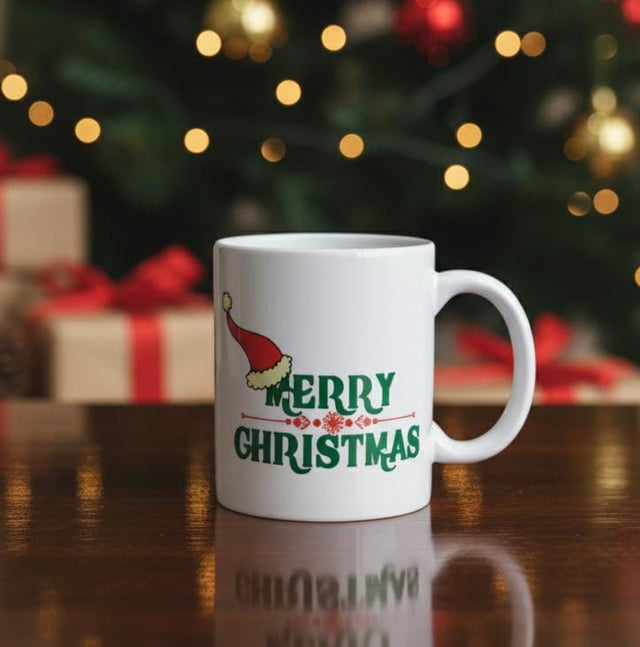 AKDC 400ml Ceramic Mug with “Merry Christmas” Logo – Elegant White Festive Mug for Coffee, Tea & Gift Giving - Al Kabayel Discount CentreAKDC 400ml Ceramic Mug with “Merry Christmas” Logo – Elegant White Festive Mug for Coffee, Tea & Gift GivingMugsAKDCAl Kabayel Discount Centre