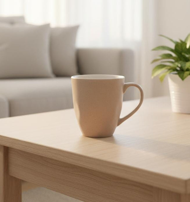 AKDC 400ml Light Baige Ceramic Mug with Dotted Design – Simple, Cute & Perfect for Any Occasion - Al Kabayel Discount CentreAKDC 400ml Light Baige Ceramic Mug with Dotted Design – Simple, Cute & Perfect for Any OccasionMugsAKDCAl Kabayel Discount Centre